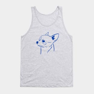 Chihuahua (Beige and Blue) Tank Top